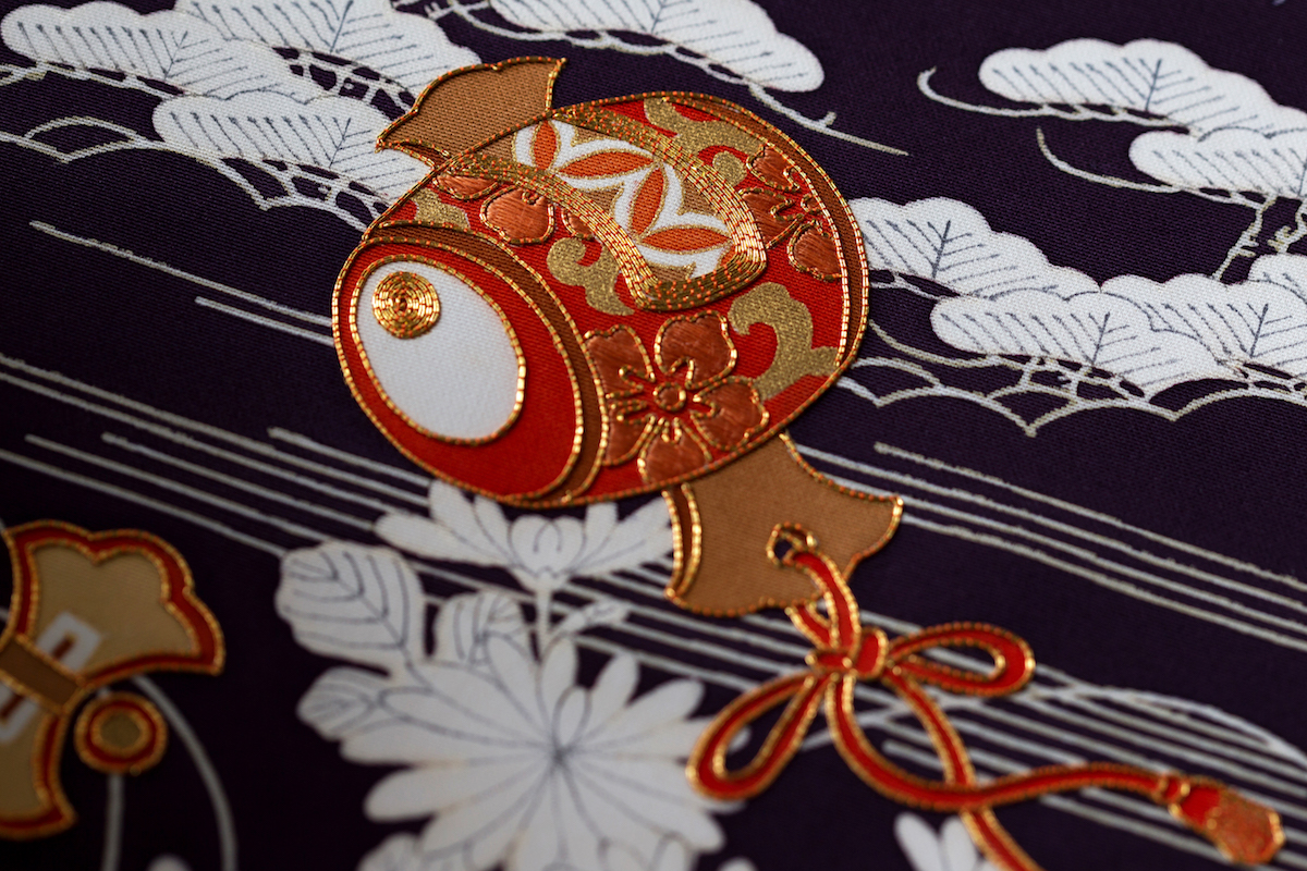 着物に使われる日本の伝統的な模様：宝尽くし「打ち出の小槌」
